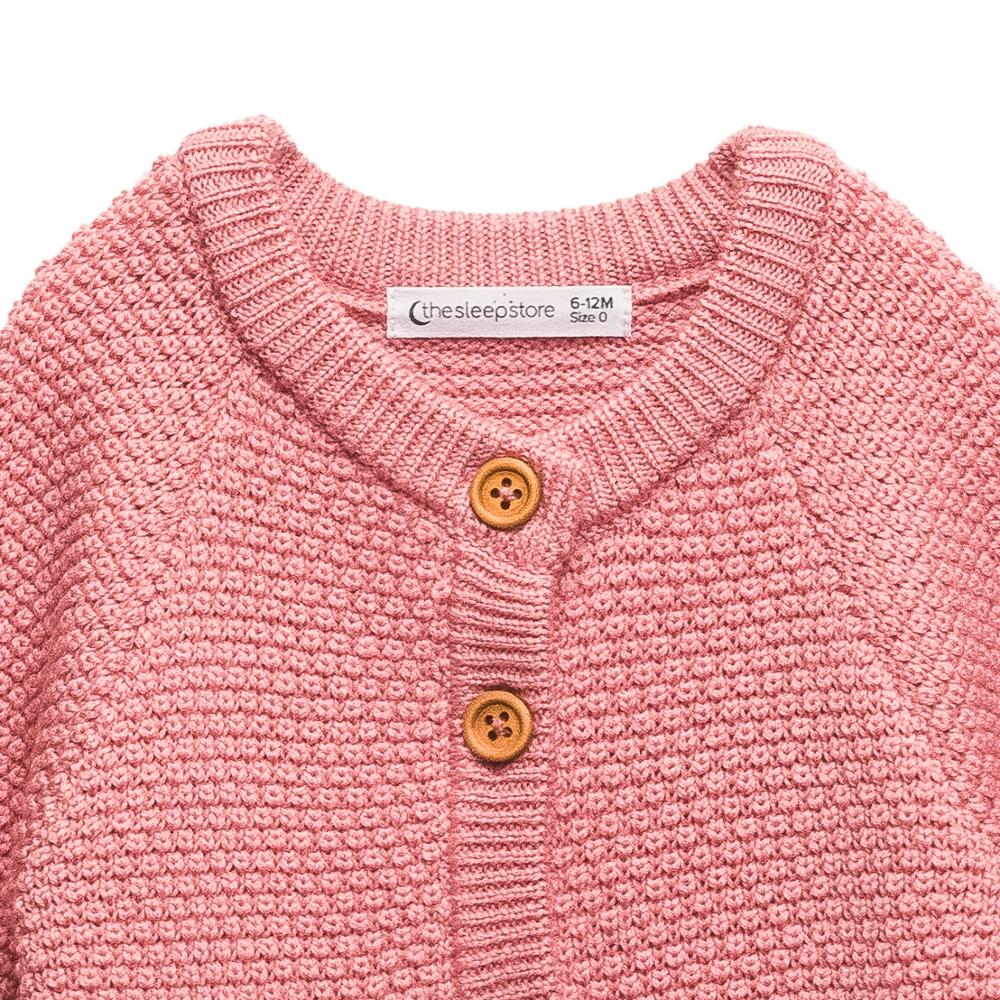 Merino Knit Onesie - Pink
