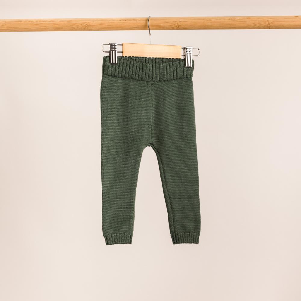 Merino Knit Pants - Dark Green