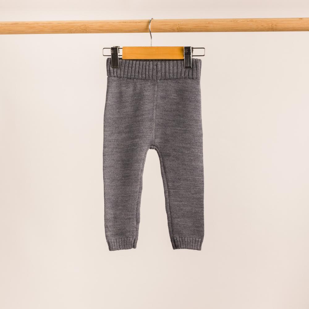Merino Knit Pants - Grey Marl