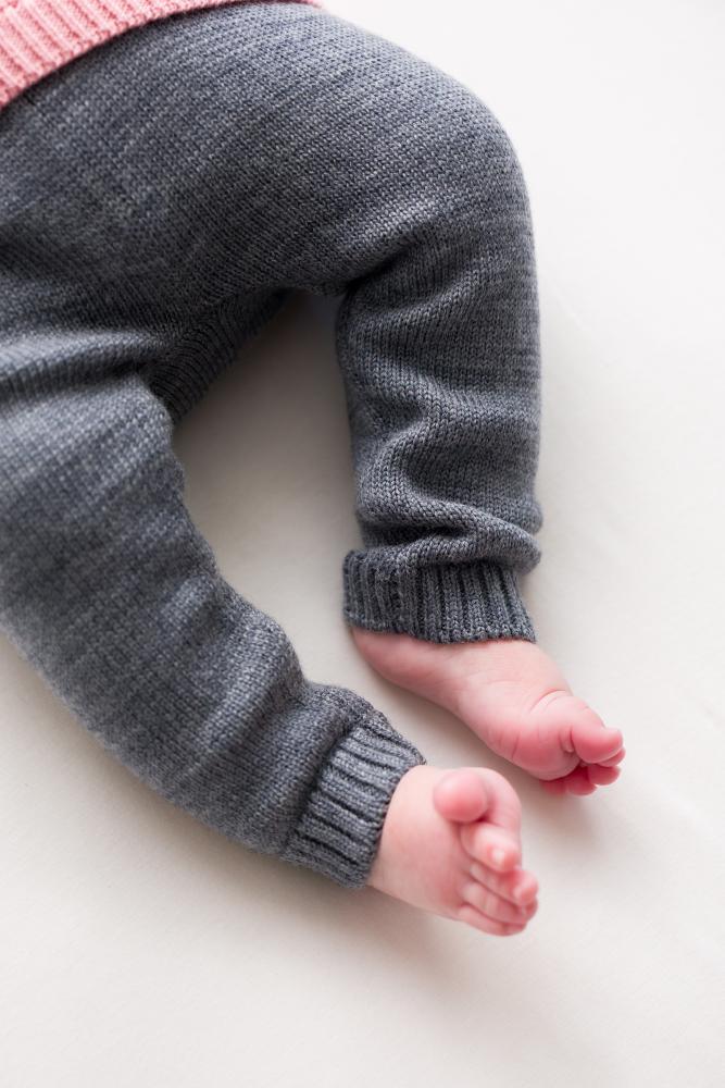 Merino Knit Pants - Grey Marl