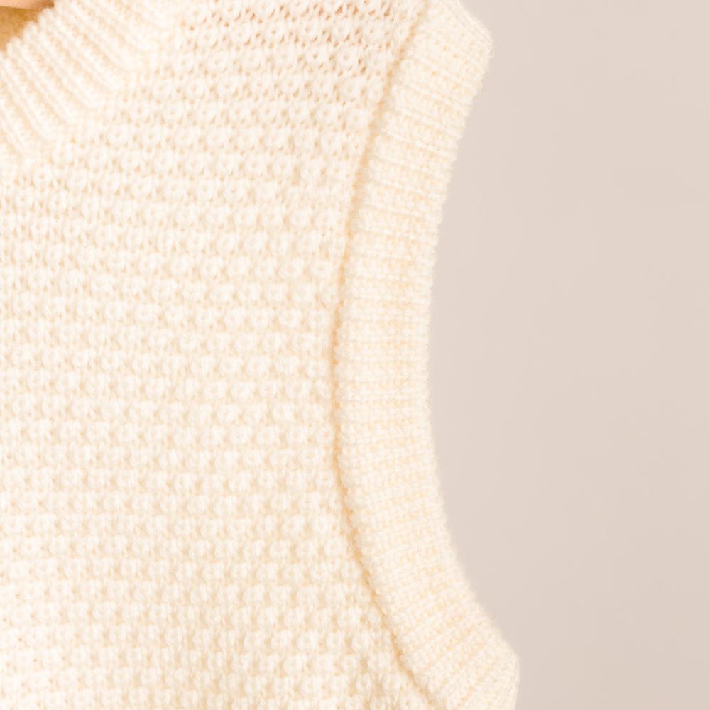 Merino Knit Vest - Natural