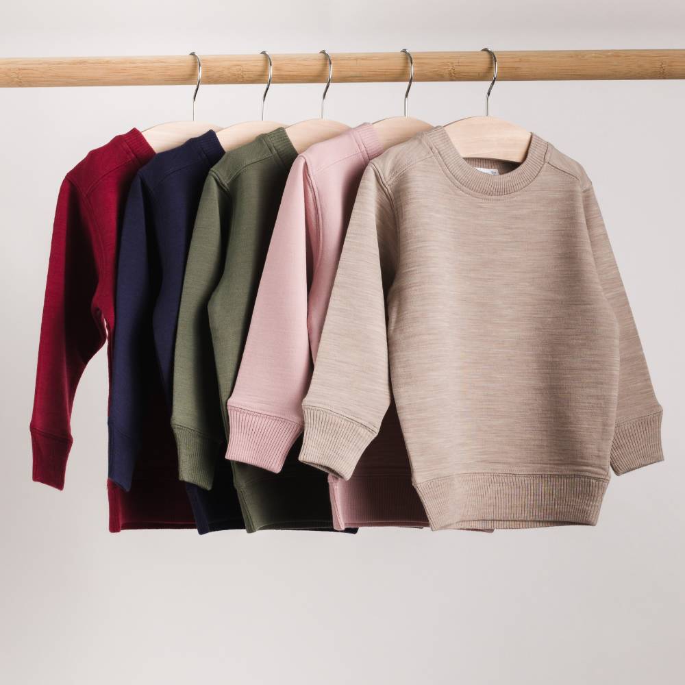Merino Fleece Crew Jumper - Navy