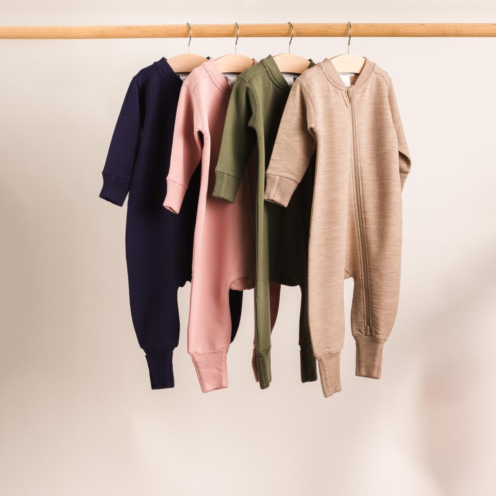 Merino Fleece Onesie - Dusky Pink