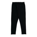 Black elastic-waist merino fleece track pants shown flat against a solid white background.