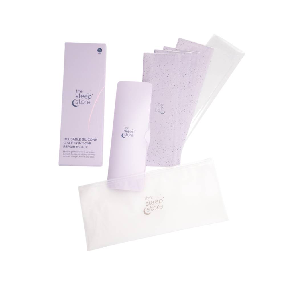 Set of reusable silicone patches from The Sleep Store on a white background
