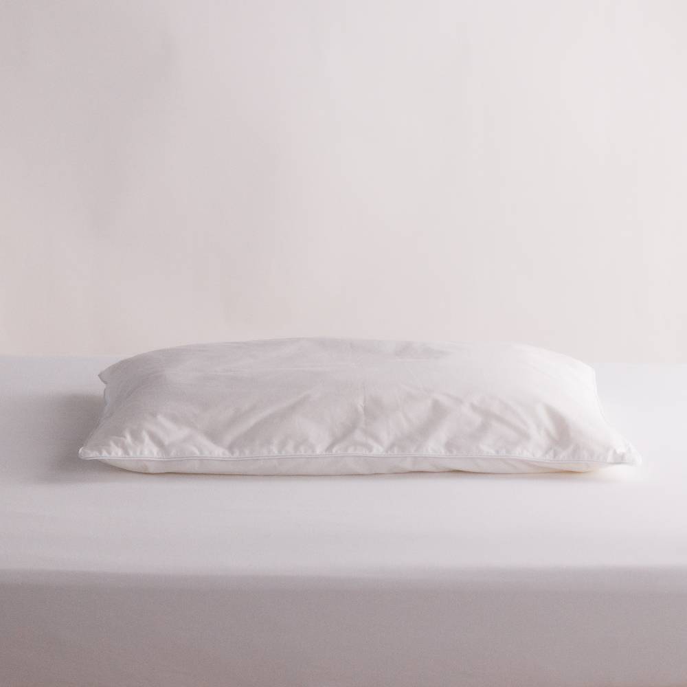Pillow in a pillowcase on a white background