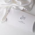 Silk Fitted Sheet out of packaging on a white background