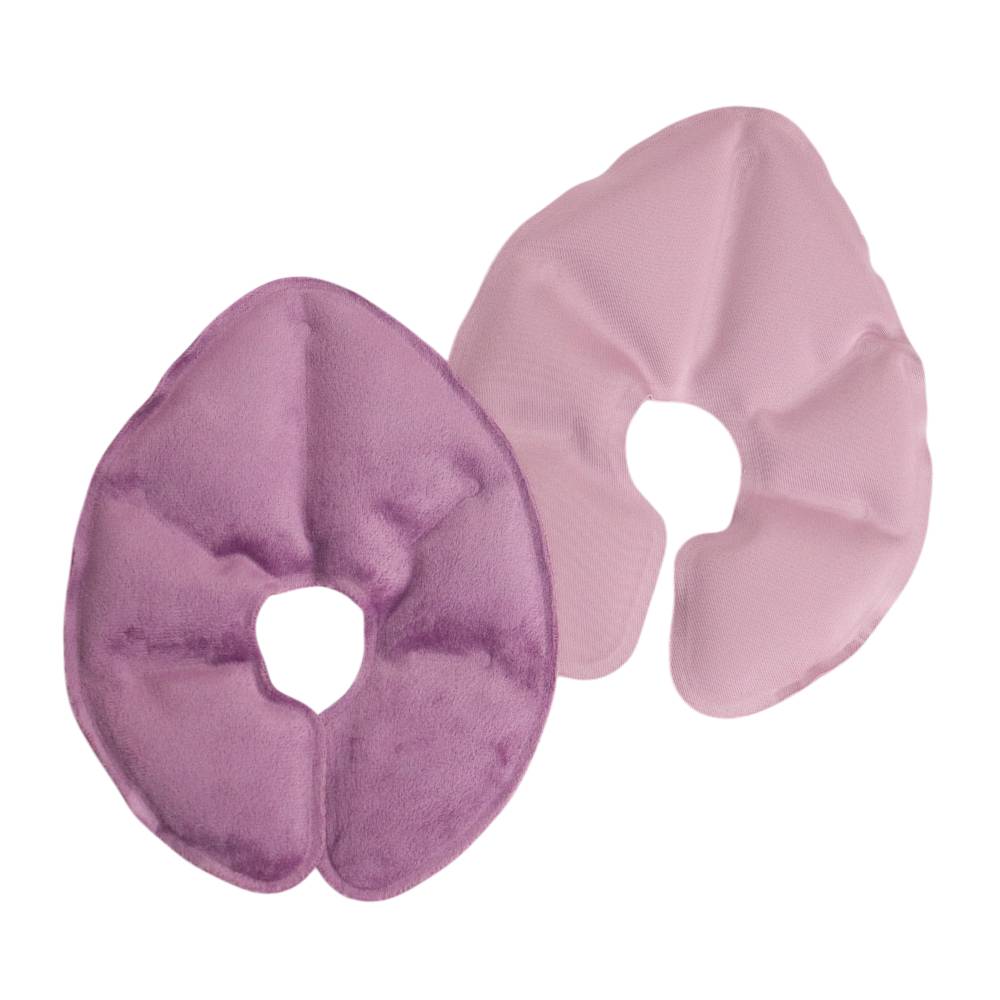 2 pack of hot and cold breast pads on a white background