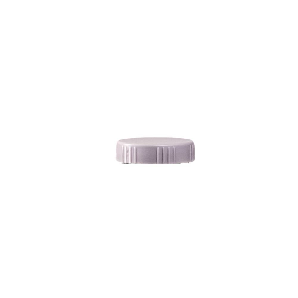 Round purple tritan bottle lid on a white background