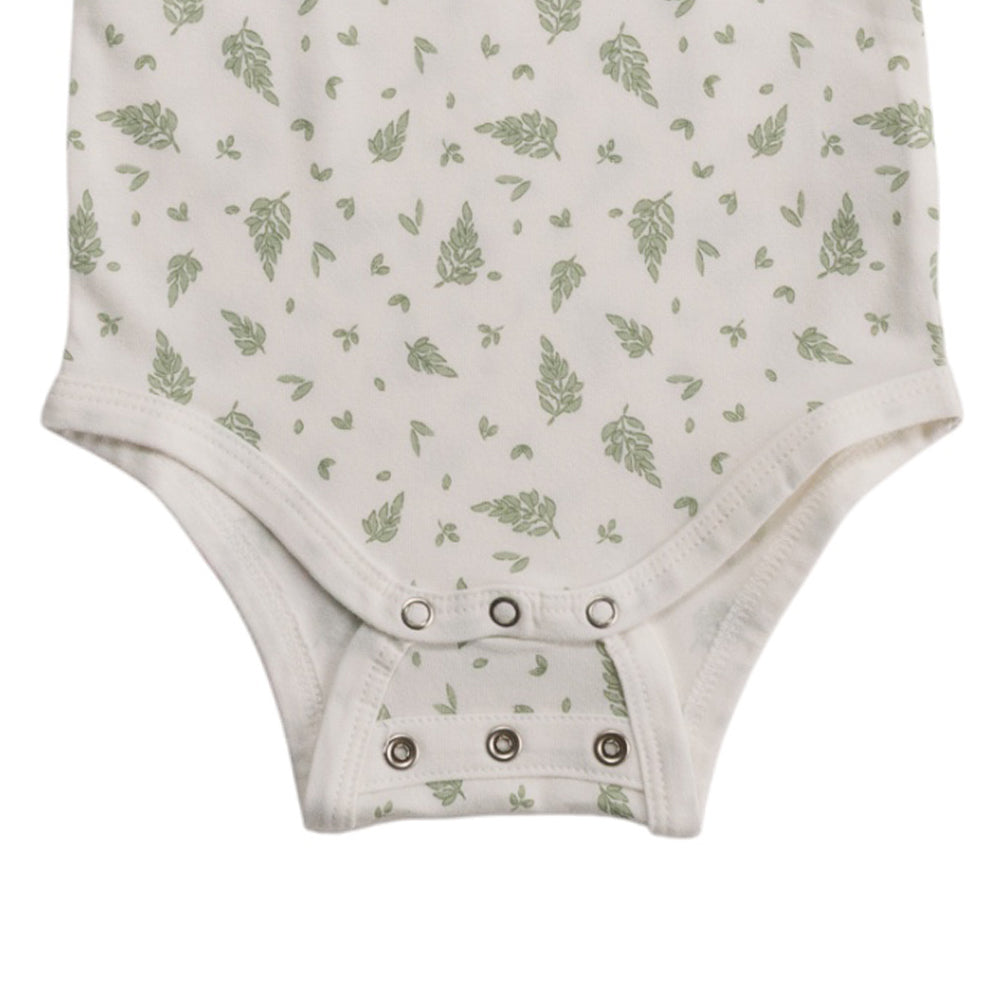 Organic Cotton Long Sleeve Bodysuit - Little Leaves