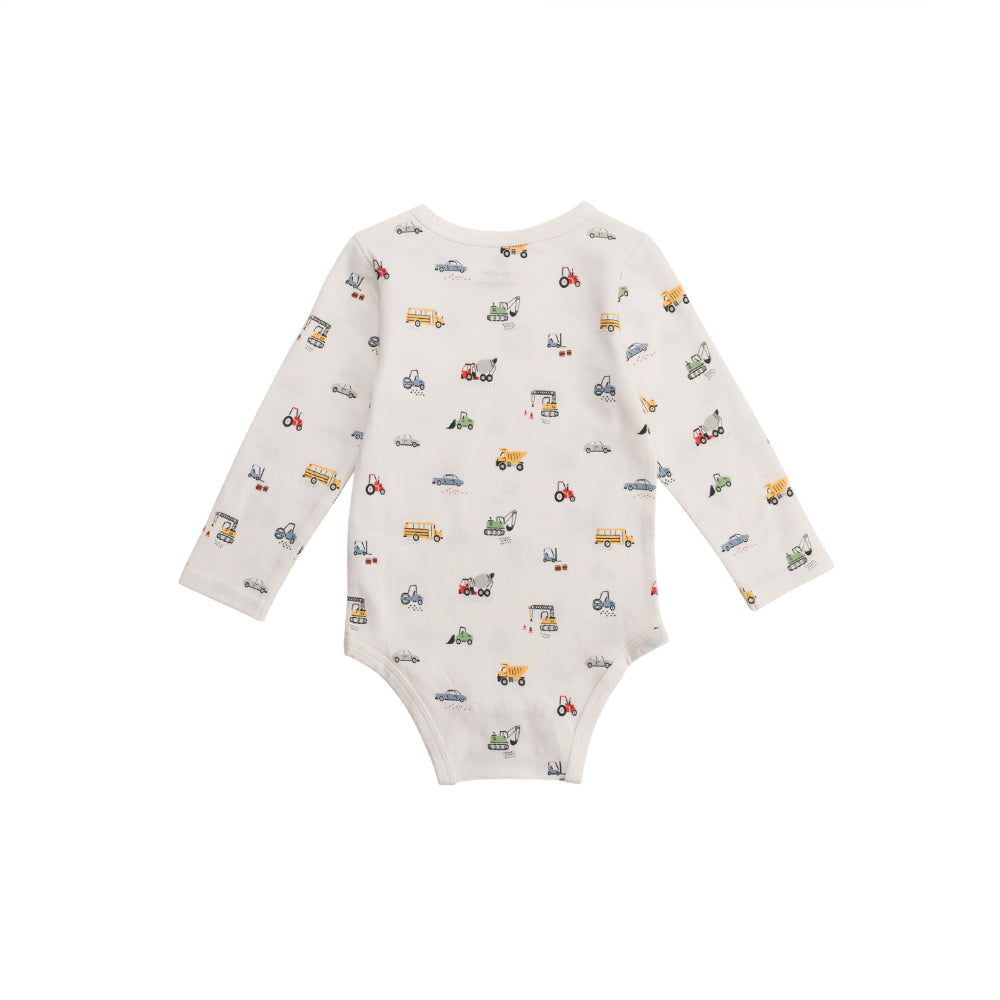 Organic Cotton Long Sleeve Bodysuit - Transport