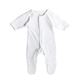 Cream Small Baby Onesie on a white background