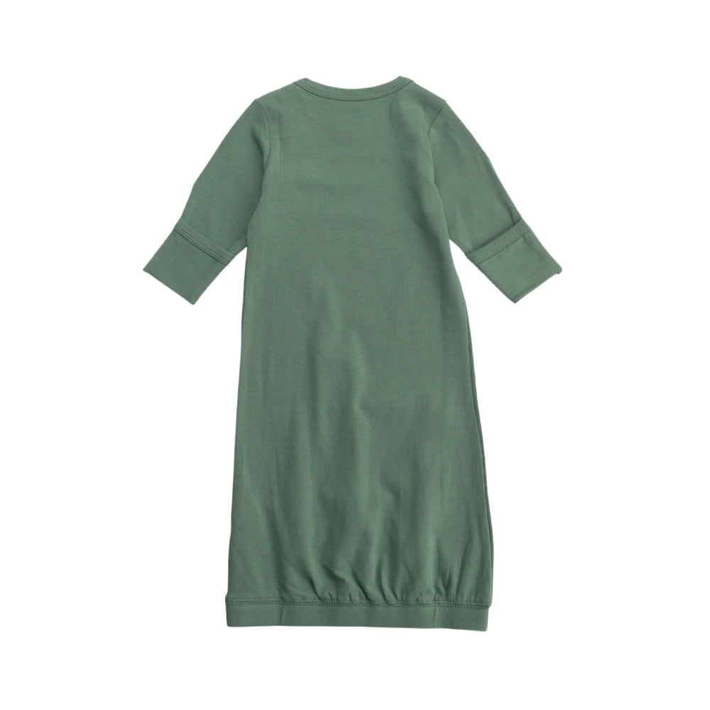 Organic Cotton Elastic Bottom Baby Gown - Fern