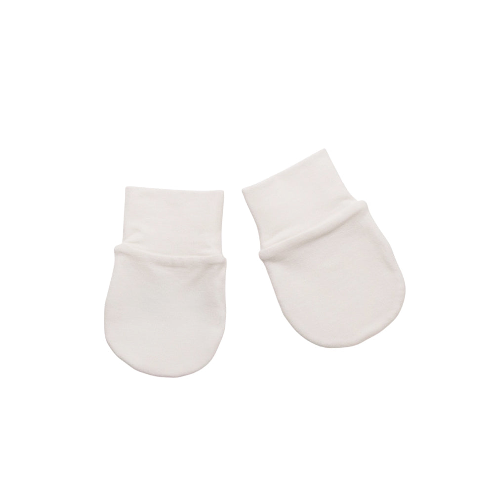 Organic Cotton Newborn Mittens - Natural