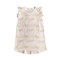 Pink bea floral print cotton summer nightie on a white background