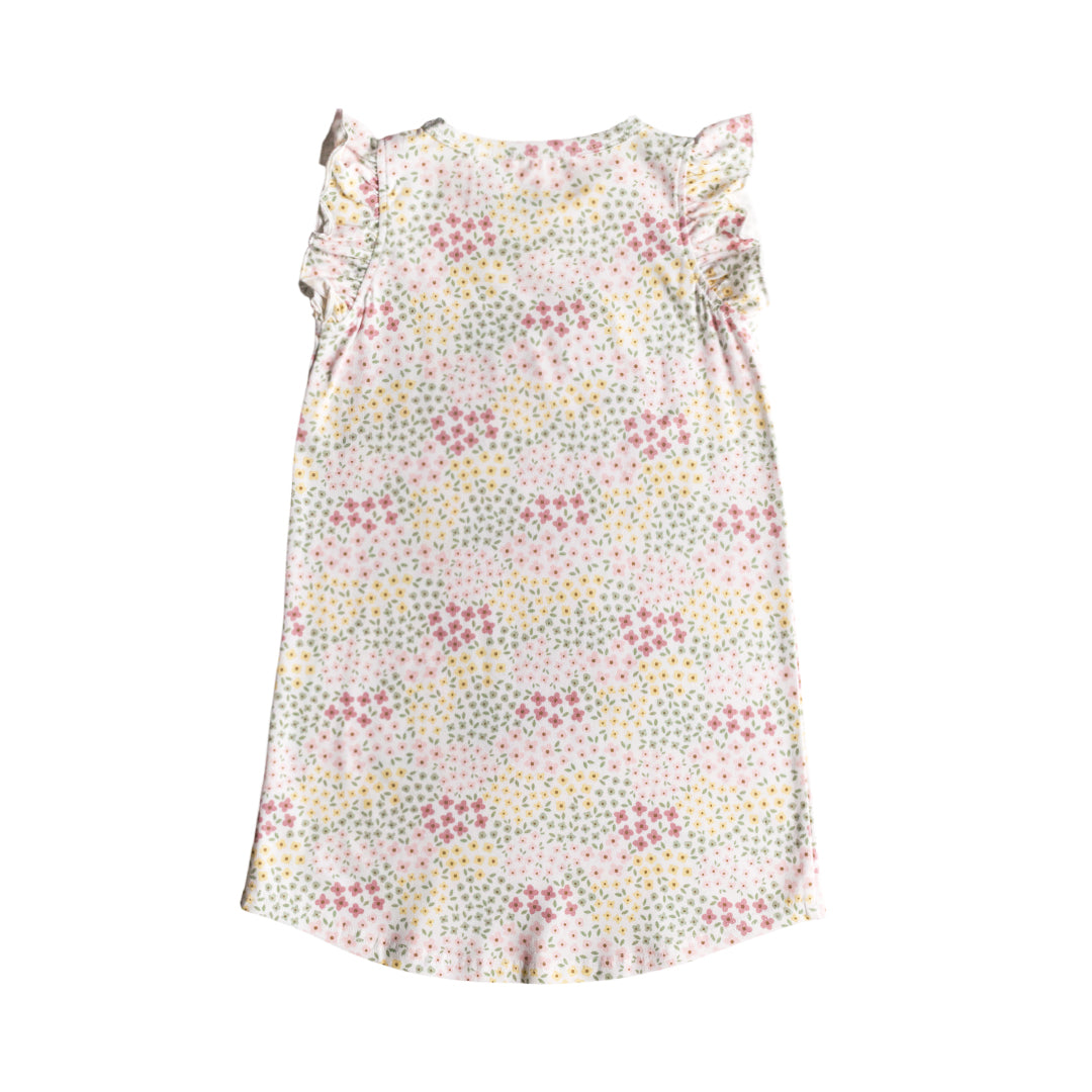 Organic Cotton Summer Nightie - Pink Bea Floral