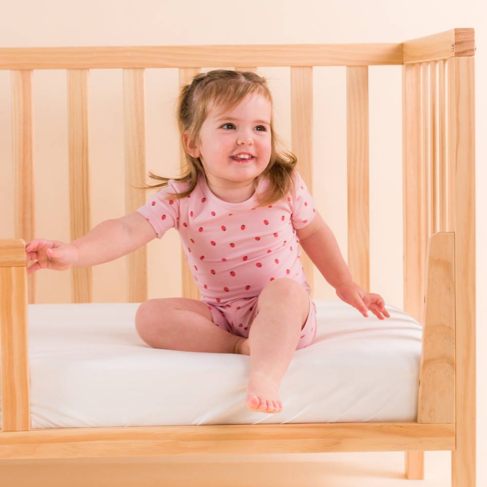 Organic Cotton Short Sleeve Pyjamas - Blush Strawberries