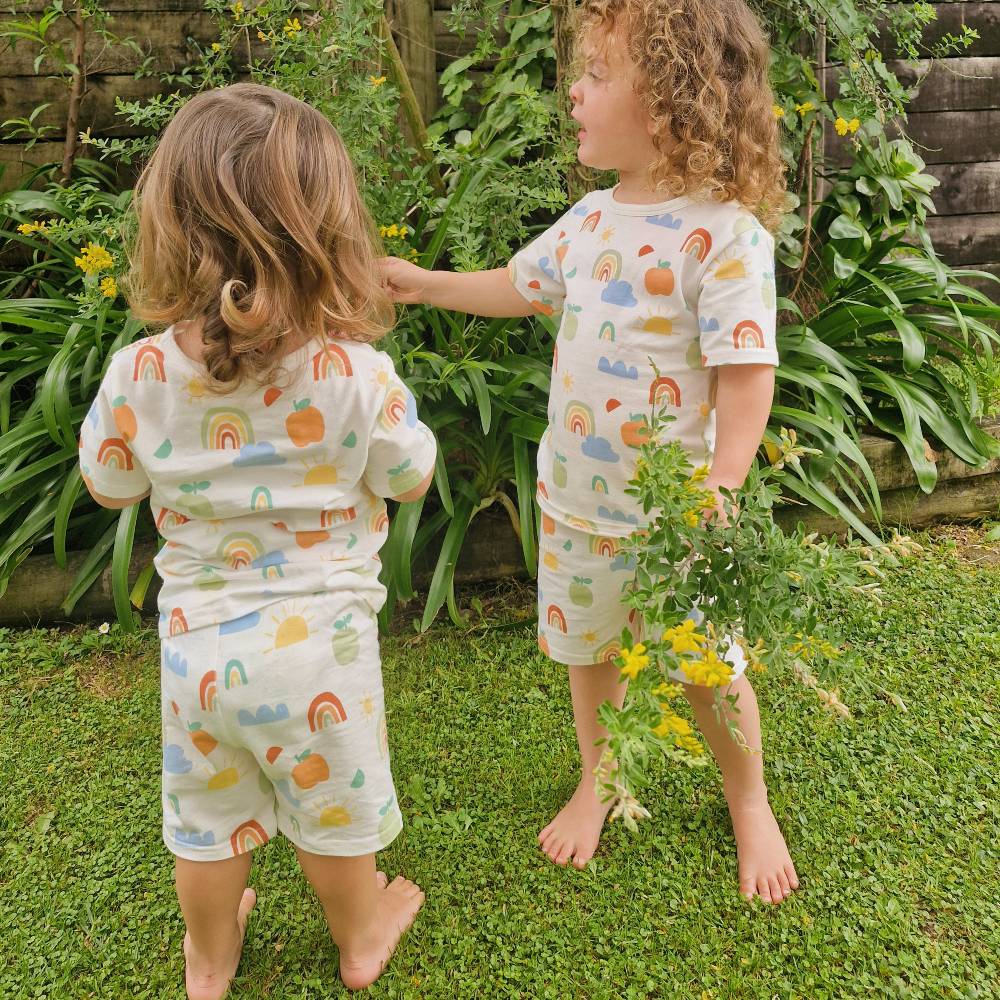Organic Cotton Short Sleeve Pyjamas - Sunny Days