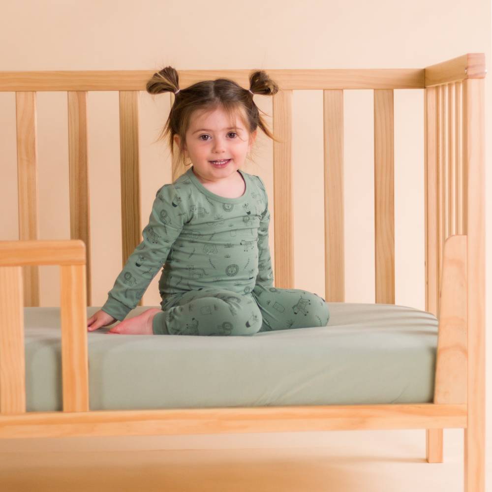 Organic Cotton Long Sleeve Pyjamas - Fern Safari