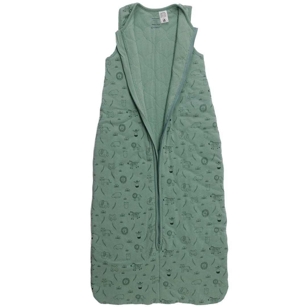 3.0 tog Organic Cotton Sleeping Bag - Fern Safari