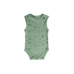 Organic Cotton Singletsuit - Fern Safari