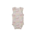 Pink Floral print cotton singletsuit on a white background