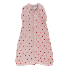 0.2 tog Organic Cotton Swaddle Sleep Bag - Blush Strawberries