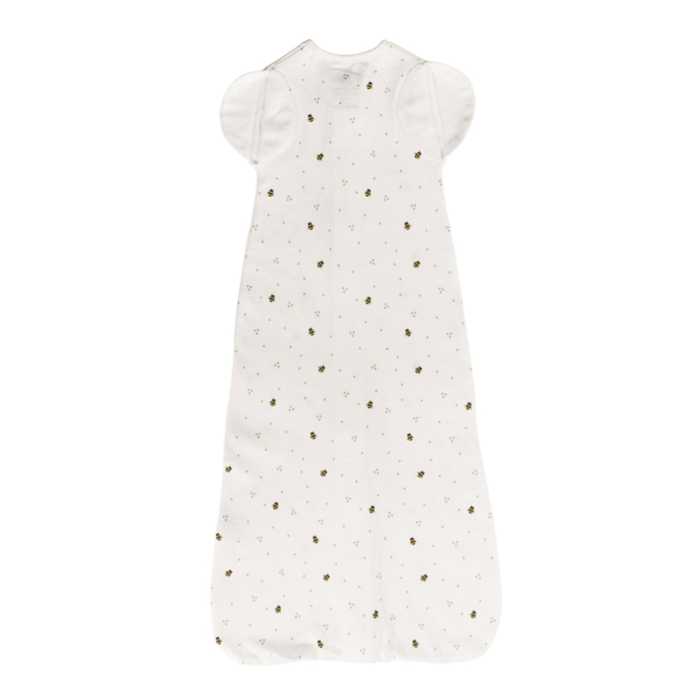 0.2 tog Organic Cotton Swaddle Sleep Bag - Natural Bees