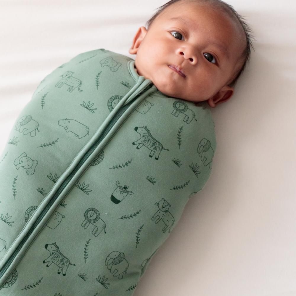 3.0 tog Organic Cotton Transition Swaddle Bag - Little Leaves