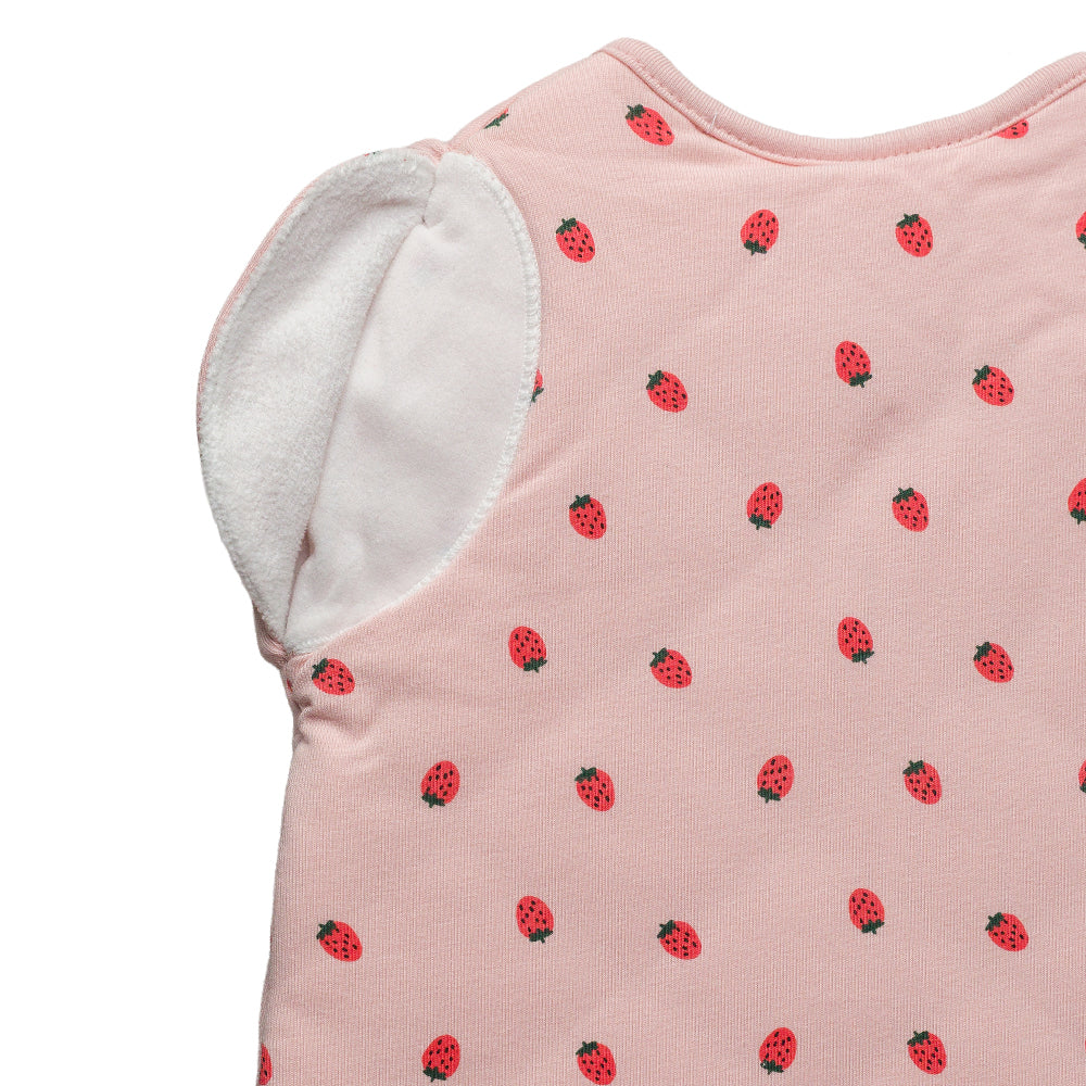 3.0 tog Organic Cotton Transition Swaddle Bag - Blush Strawberries