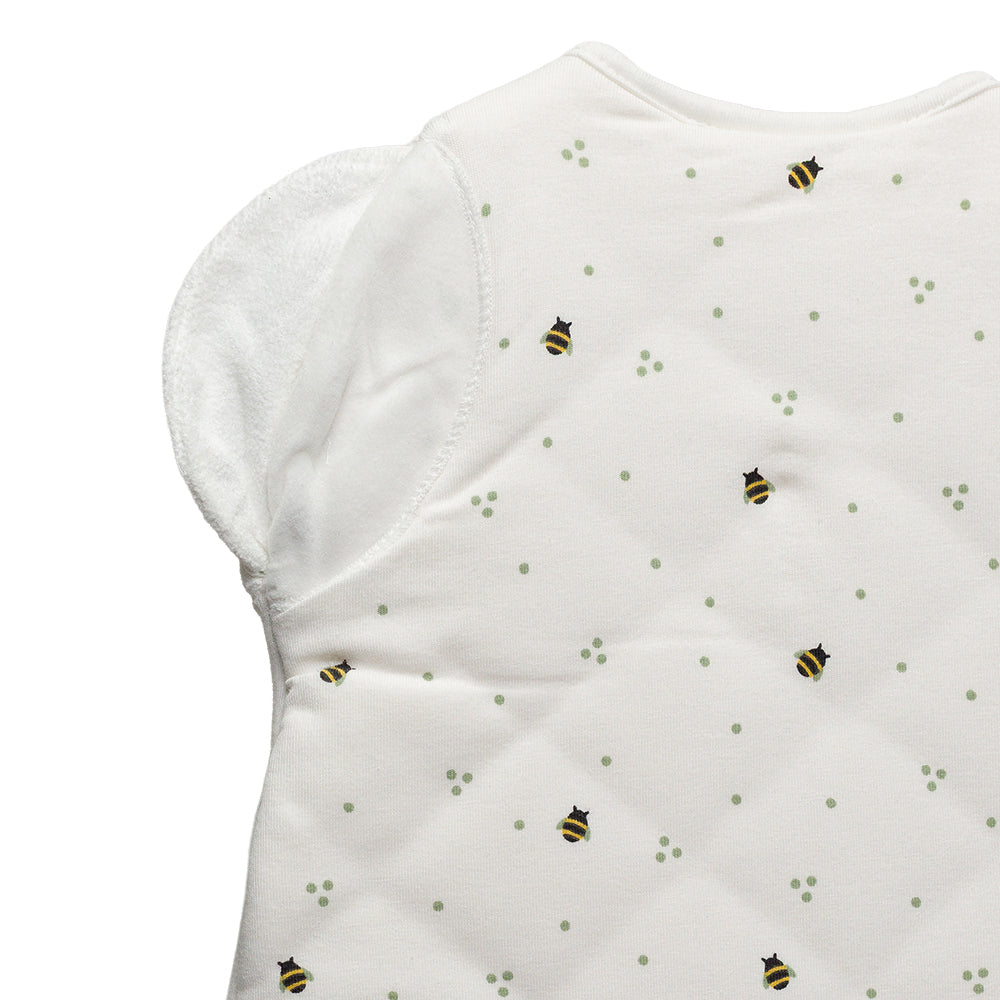 3.0 tog Organic Cotton Transition Swaddle Bag - Natural Bees