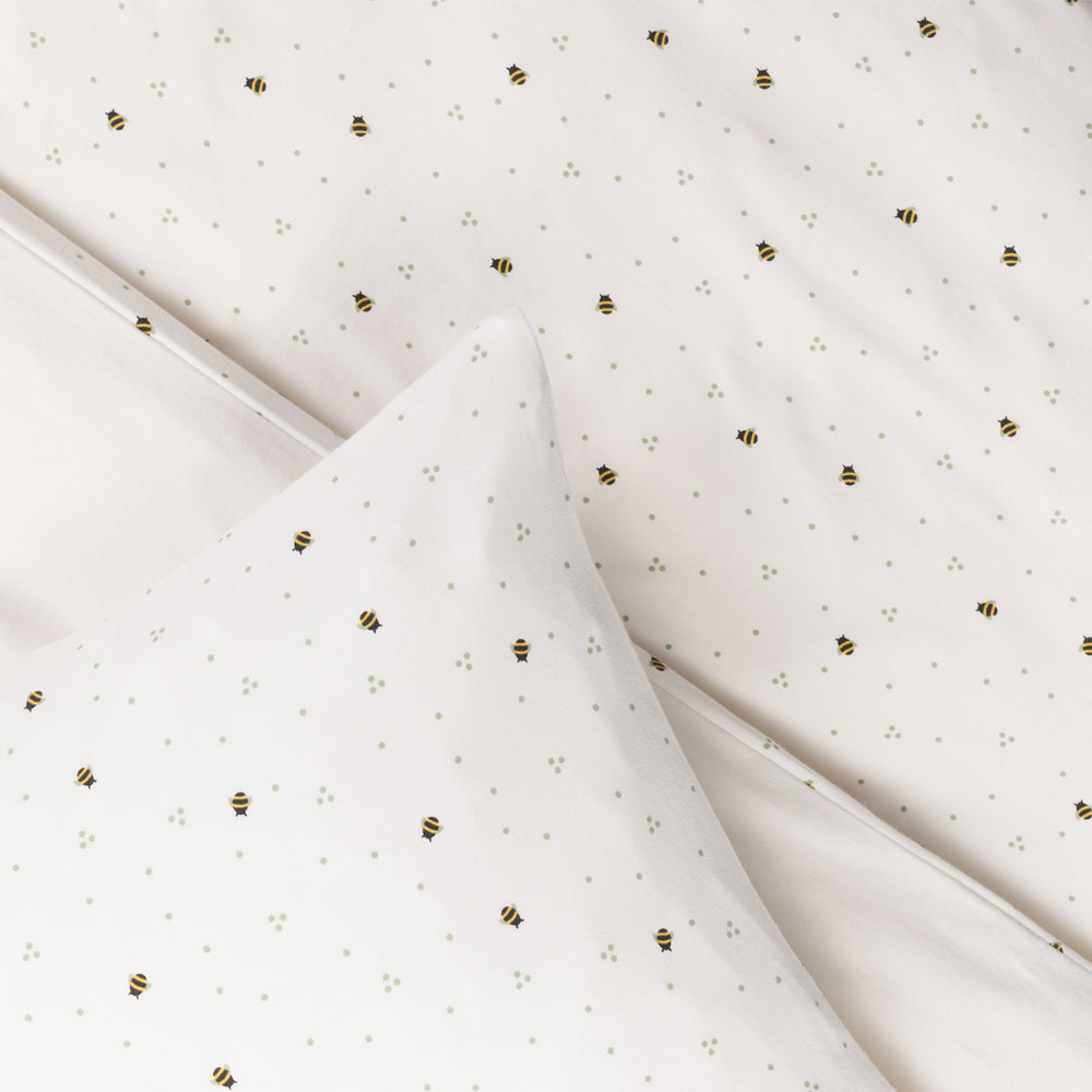 Organic Cotton Pillowcase - Natural Bees
