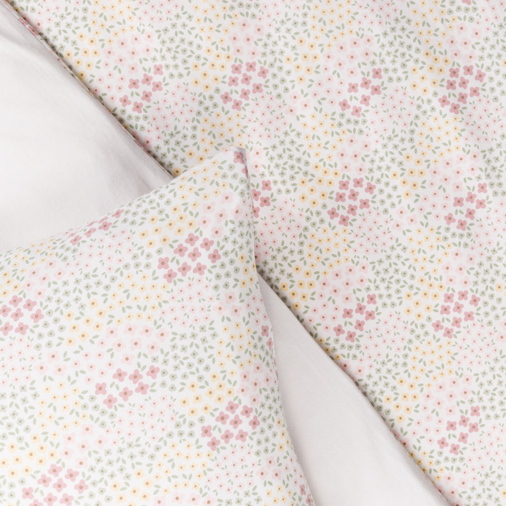 Organic Cotton Pillowcase - Pink Bea Floral