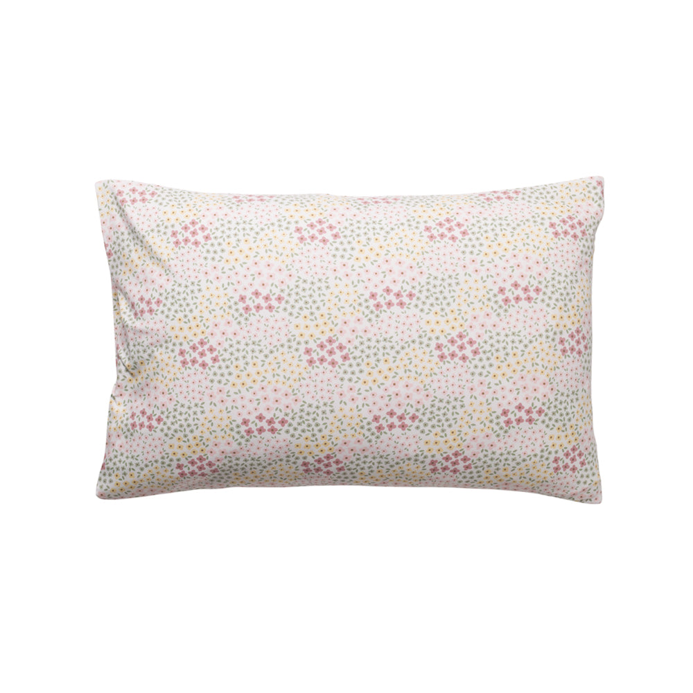 Pillow with Floral Pillowcase on a white background