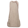 The Sleep Store beige striped baby merino swaddle on a white background