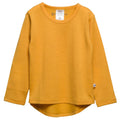 The Sleep Store jersey merino long sleeve children's top with drop hem in yellow