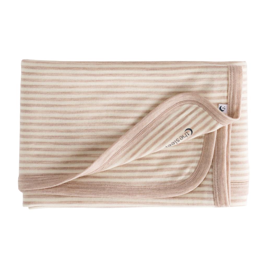 Folded Merino baby swaddle blanket by the sleep store