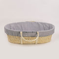 Moses Basket with Silver Liner on a white background