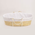 Moses Basket with White Liner on a white background