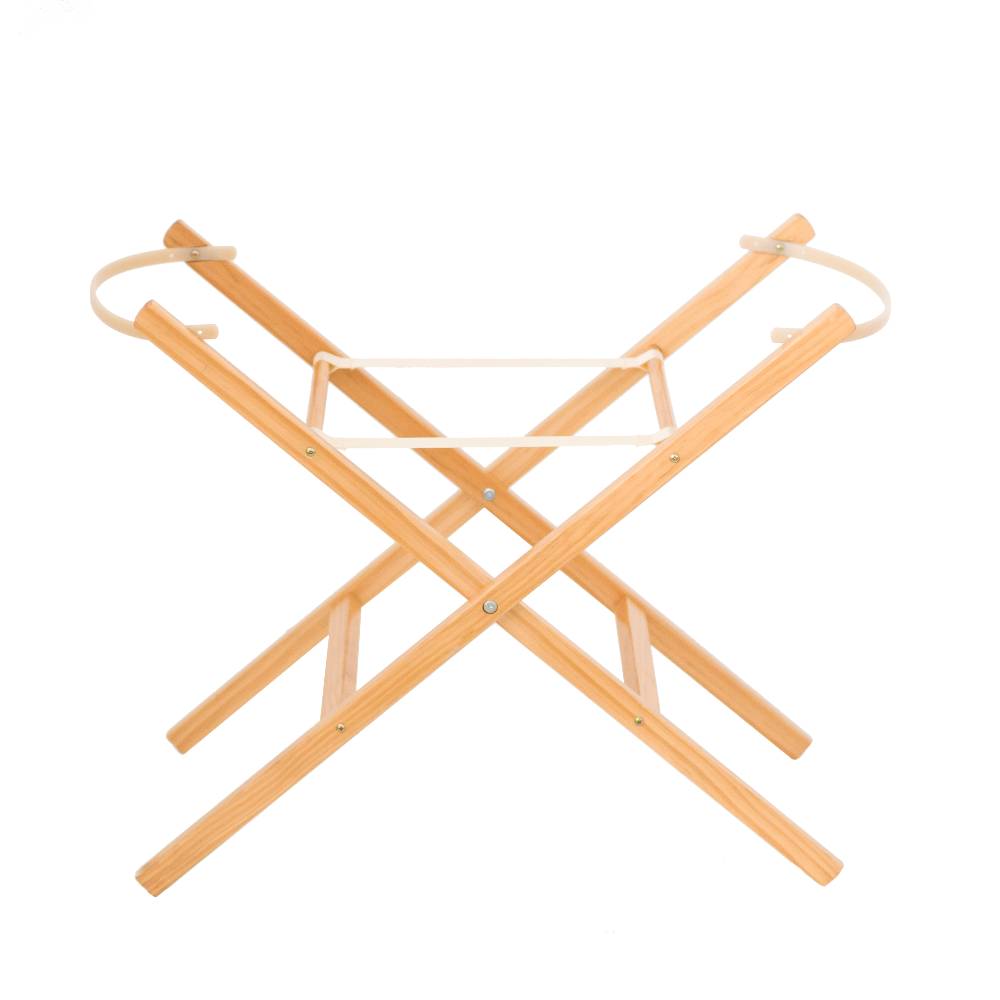 A light natural wood folding stand with a circular top frame and support legs, shown on a plain white background.
