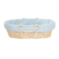 Moses Basket with Blue Liner on a white background