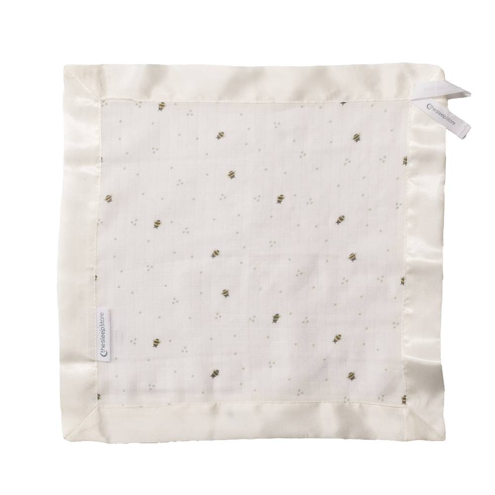 The Sleep Store cotton muslin comforter with satin edge in bee print