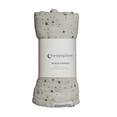 Deluxe Muslin Swaddle - Dove Stars