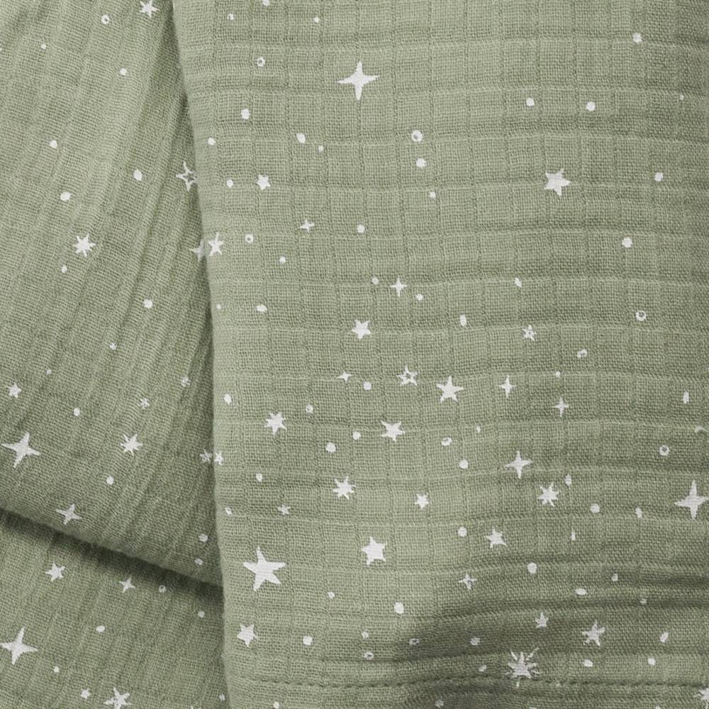 Deluxe Muslin Swaddle - Sage Stars