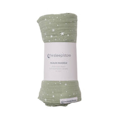 Deluxe Muslin Swaddle - Sage Stars