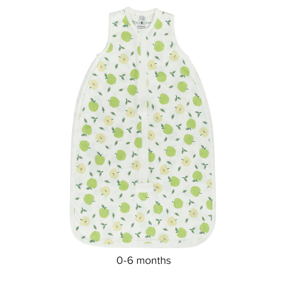 0.2 tog Premium Organic Cotton Sleeping Bag - Apples