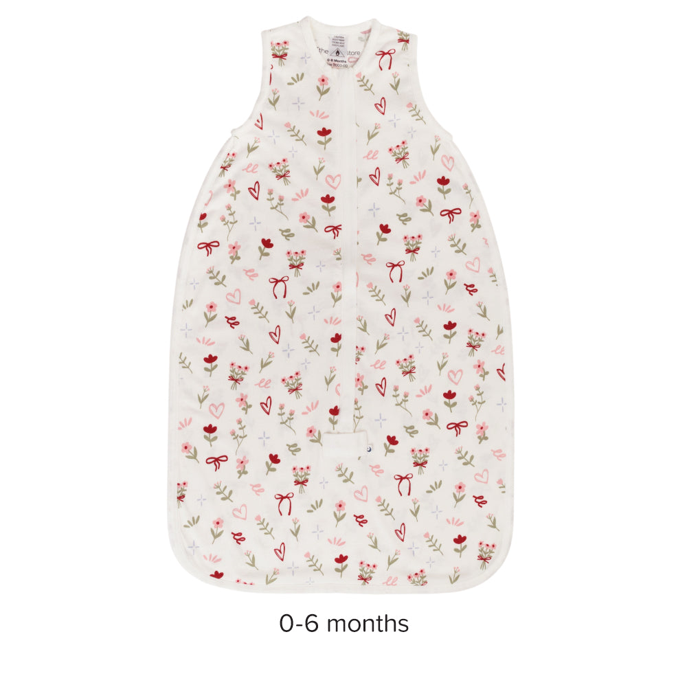 0.2 tog Premium Organic Cotton Sleeping Bag - Bouquet