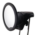 Round black baby carseat mirror with a white background