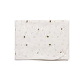Natural Cream Bees Print Swaddle Wrap on a white background