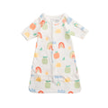 Rainbow Print Gown on a white background